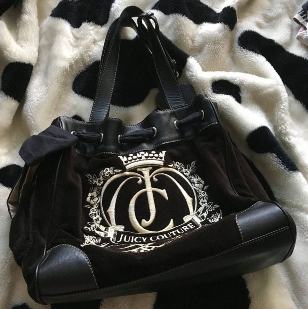 Juicy Couture Black and White Tote Bag